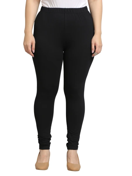 GreyP Ankle Length Western Wear Legging (Black, Solid)