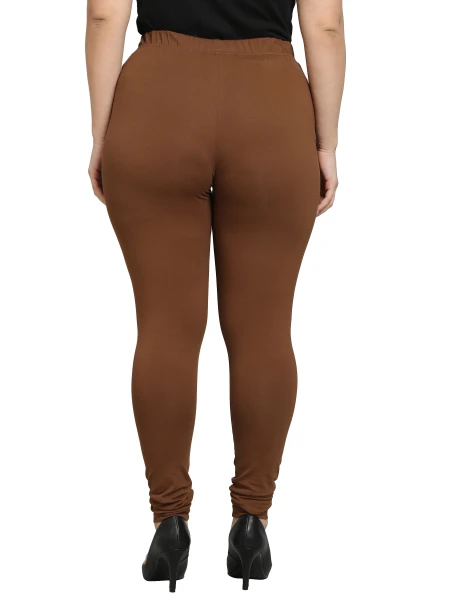 GreyP Churidar Western Wear Legging (Coffee, Solid)
