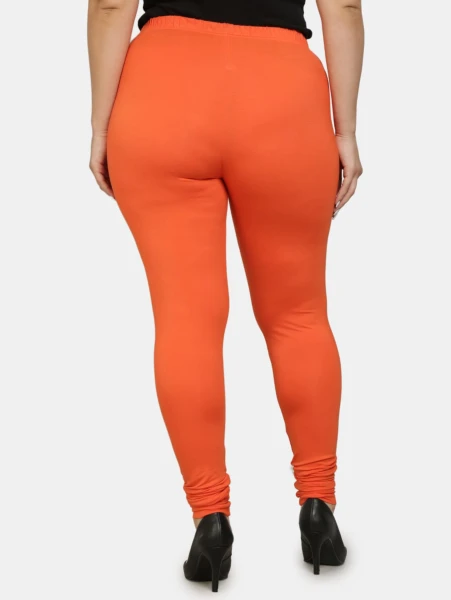 GreyP Ankle Length Western Wear Legging (Orange, Solid)
