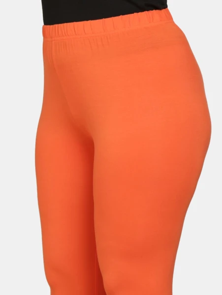 GreyP Ankle Length Western Wear Legging (Orange, Solid)