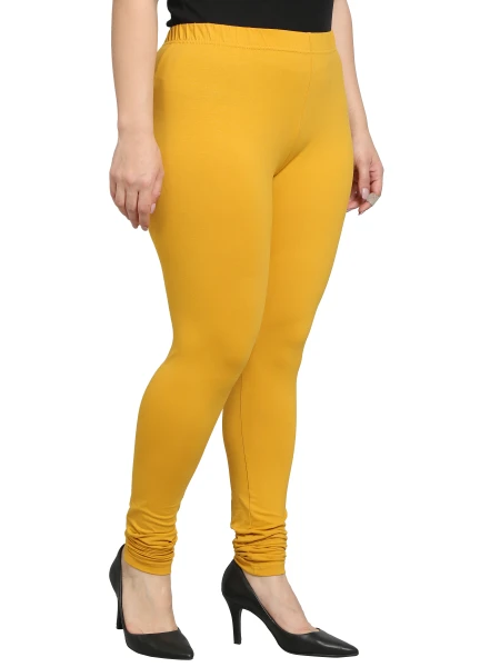 GreyP Churidar Western Wear Legging(Gold, Solid)
