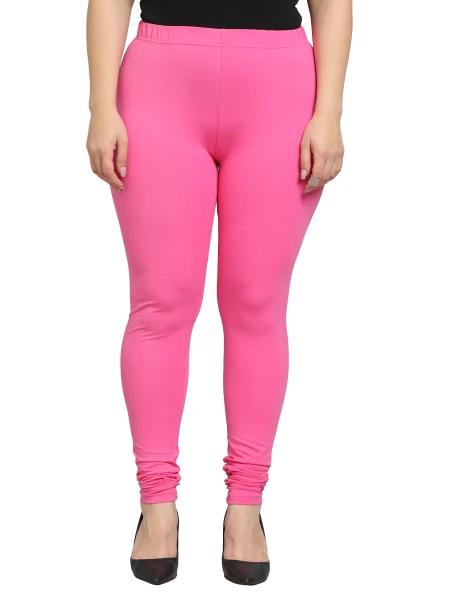 GreyP Ankle Length Western Wear Legging(Pink, Solid)