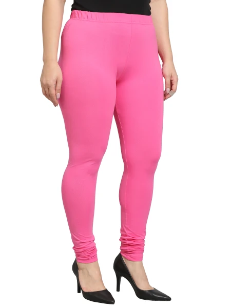 GreyP Ankle Length Western Wear Legging(Pink, Solid)