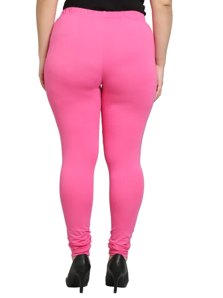 GreyP Ankle Length Western Wear Legging(Pink, Solid)