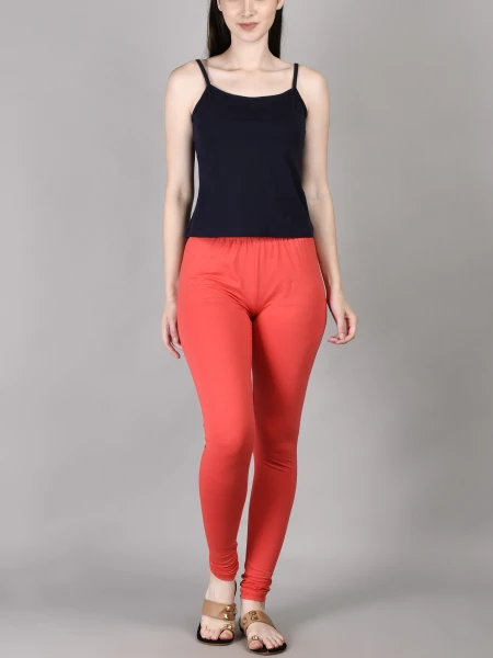 GreyP Churidar Western Wear Legging  (Red, Solid)