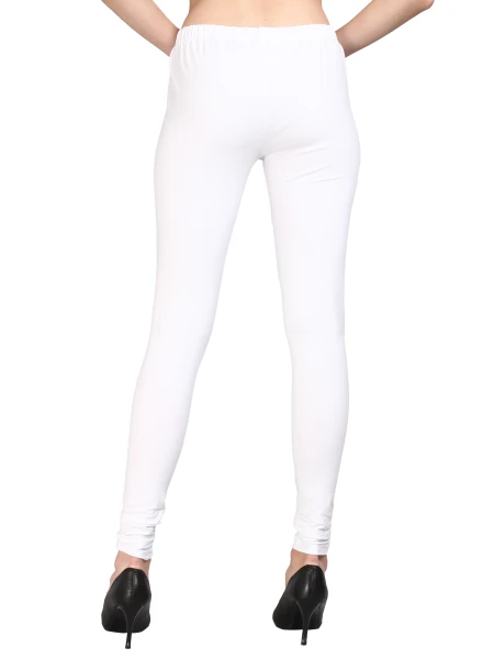 GreyP Churidar Western Wear Legging (White, Solid)