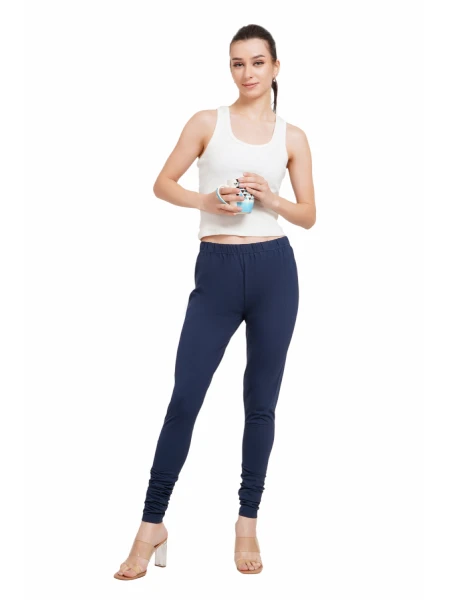 GreyP - Cotton Fabric Skinny Fit Wrinkle-Free Leggings for Women